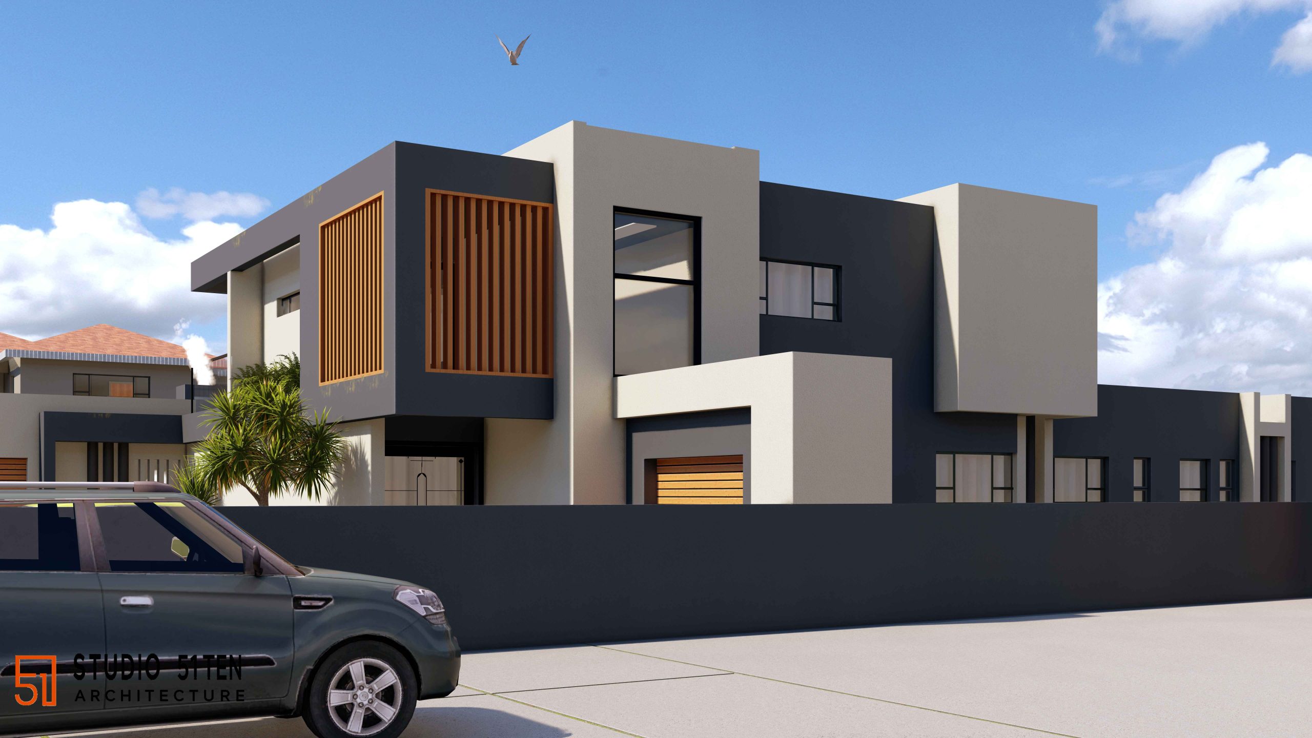 Modern residential facade design in Vereeniging by Studio 51Ten