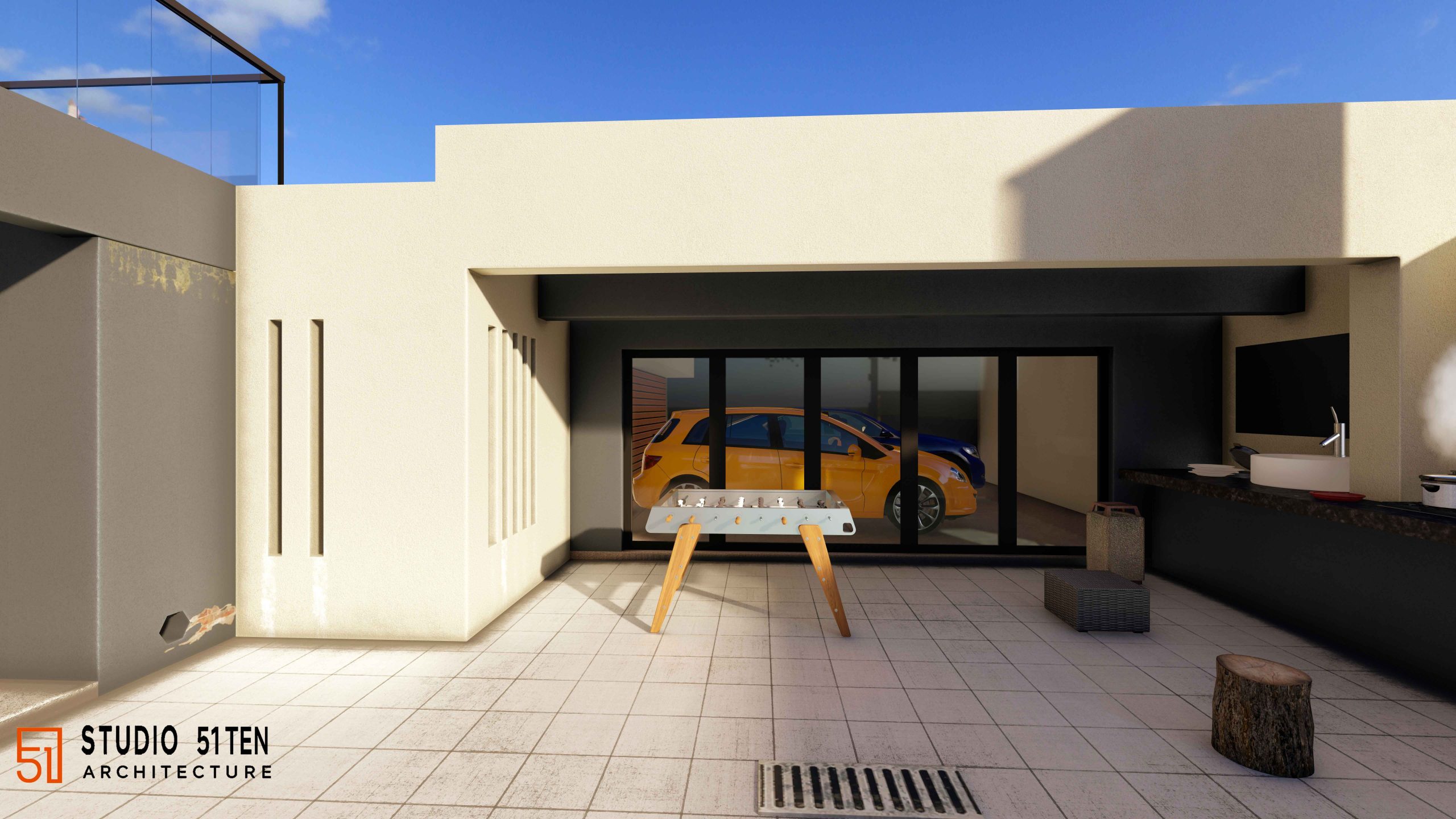 Glass garage door design in Vereeniging by Studio 51Ten